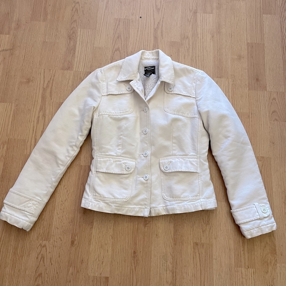 Lucky Brand Western Inspired White Coat.